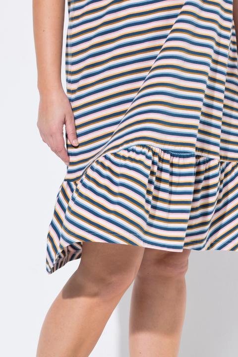 Immagine prodotto Ulla Popken camicia da notte, righe, scollo a V, manica corta, cotone biologico (42, 44)