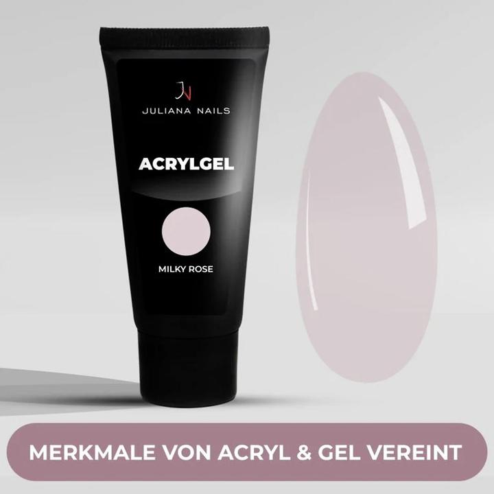 Immagine prodotto Juliana Nails Acryl Gel Milky Rose (Unghie artificiali, Rosa Lattea)