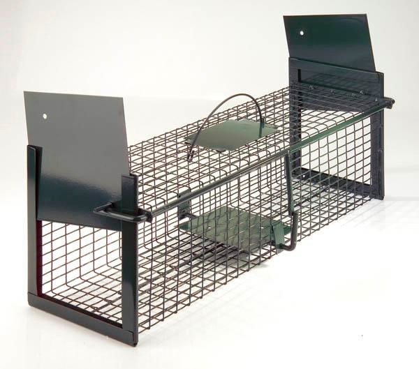 Produktbild Garten Meister Lebendfalle "2" für Marder, Ratten etc. zwei Eingänge - 103 x 27 x 27 cm