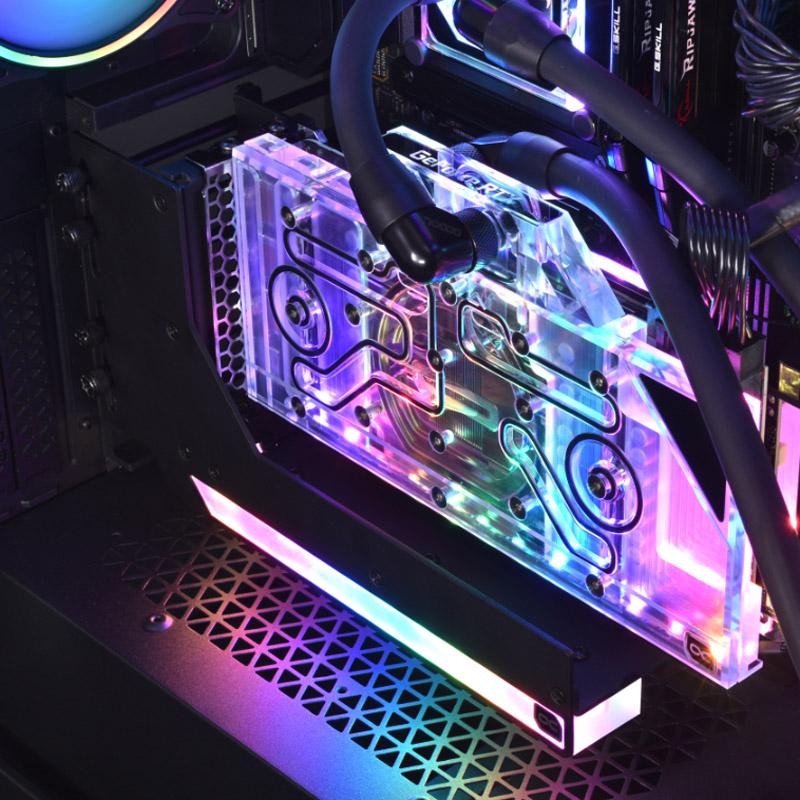 Thumbnail - Alphacool Aurora Vertikales GPU-Bracket (Schwarz), Modding Beleuchtung
