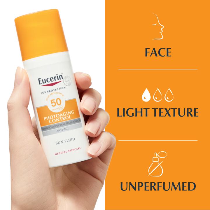 Actual product image Eucerin SUN Anti-Age (Sun cream face, SPF 50, 50 ml)