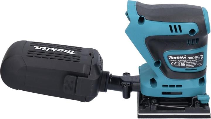 Produktbild Makita DBO 480 ZJ Akku Schwingschleifer 18 V 112 x 102 mm + Makpac - ohne Akku, ohne Ladegerät (Schwingschleifer)