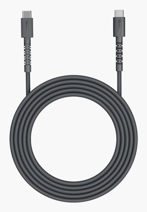 Image du produit Fresh'N Rebel Fresh 'n Rebel USB-C zu USB-C silicon geflochtenes Kabel "FlexWave" 70cm, Storm Grey (0.70 m, 60 W)