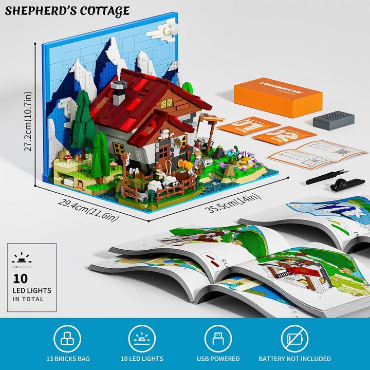 Actual product image Lumibricks Schäferhütte in den Alpen