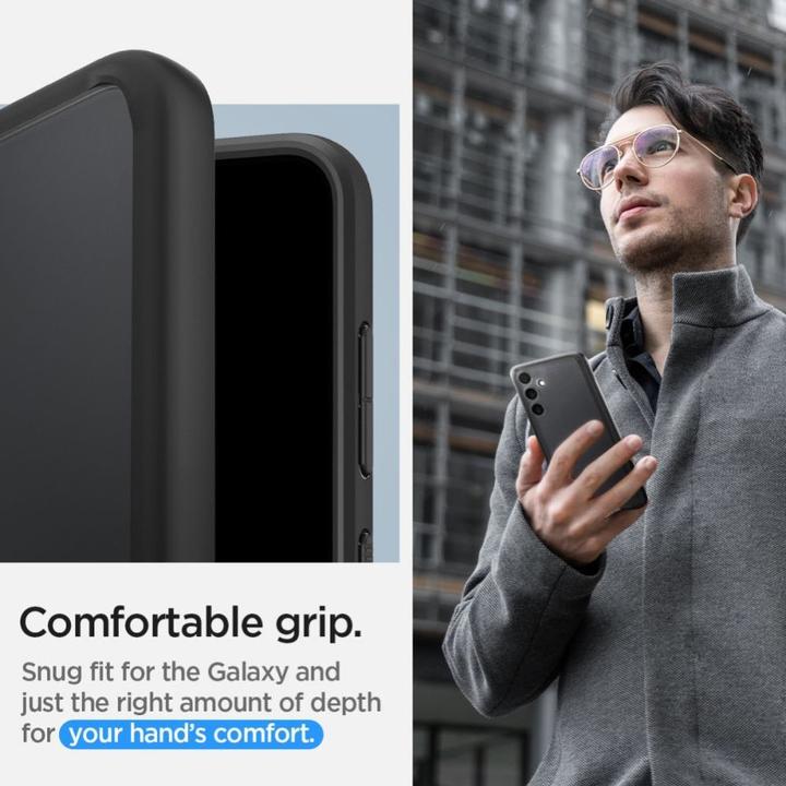 Actual product image Spigen Hybrid S921 czarny/matte black ACS07352 (Samsung Galaxy S24, Samsung Galaxy S24 Ultra)