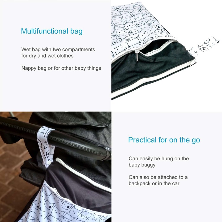 Produktbild Intirilife Wickeltasche mit Reissverschluss für Kleinkind Baby