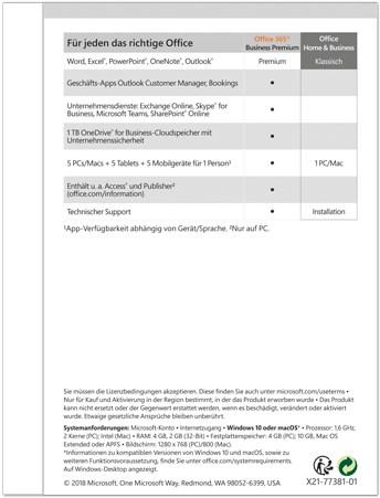 Image du produit Microsoft Office Home and Business 2019 Français (1 Utilisateur, Illimité)