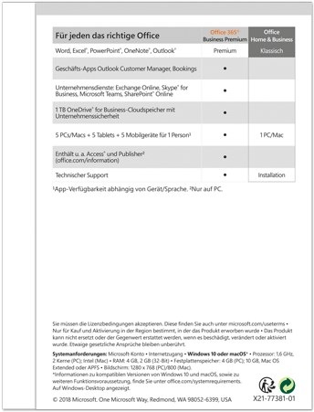 Image du produit Microsoft Office Home and Business 2019 Français (1 Utilisateur, Illimité)