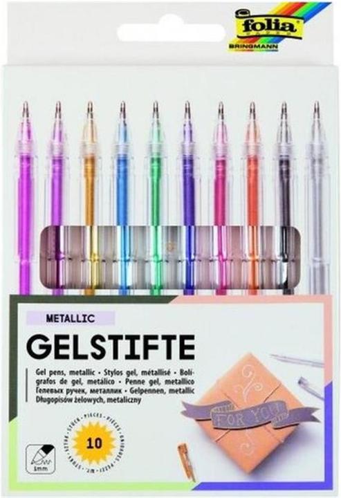 Immagine prodotto Folia Penna in gel metallico (Multicolore, 10 x)