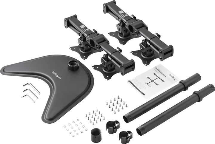 Produktbild StarTech Vierfach-Monitorhalter - Schwenkbar - Verstellbarer 4 Monitorständer - Für VESA Monitore bis zu 2... (Tisch, 27.01")
