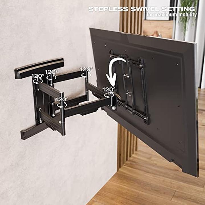 Produktbild Ricoo Universeller TV-Wandhalter mit Dreh- und Neigefunktion für gebogene Bildschirme (Wand, 95", 70 kg)
