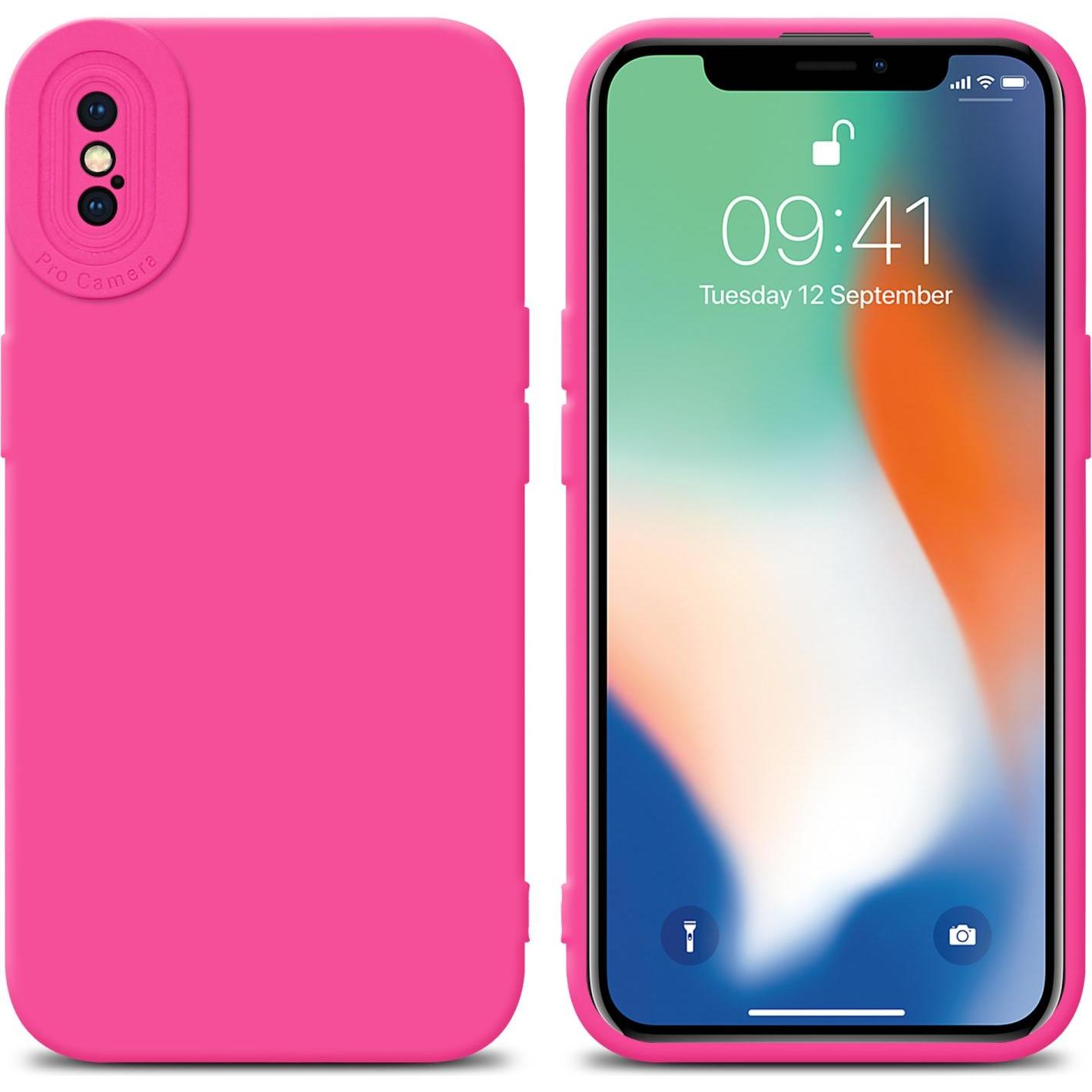 Cadorabo Hülle für Apple iPhone XS MAX im TPU Fluid LM162 Style (Apple iPhone XS Max), Smartphone Hülle, Pink