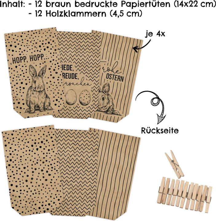 Image du produit Papierdrachen Sacs (12x)