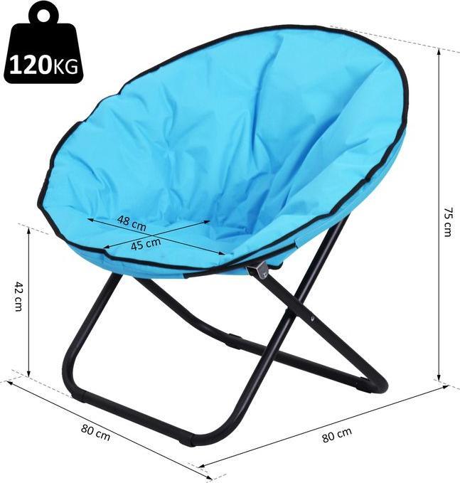 Produktbild Swisshandel24 Campingklappstuhl, faltbar Metall + Oxfordstoff Blau