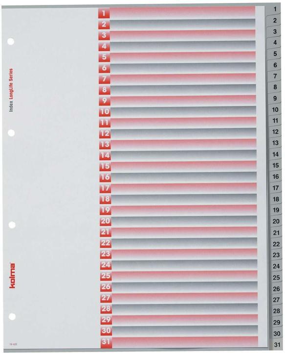 Kolma Intercalaire A4 XL superstrong 1-31 31 pièces gris