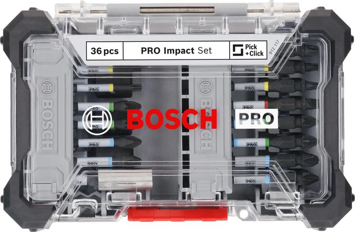 Actual product image Bosch Hausgeräte Pro Impact Schrauberbit-Set (PH1 / PH2 / PH3, SL1.0, T15, T20, T25, T30)