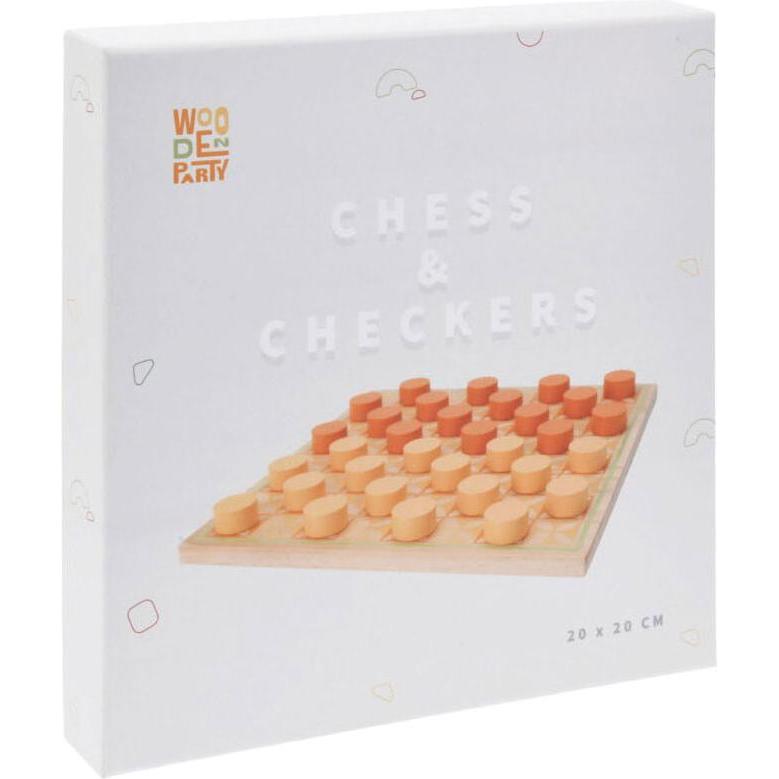 Thumbnail - Schach- und Damespiel Holz, 20cm