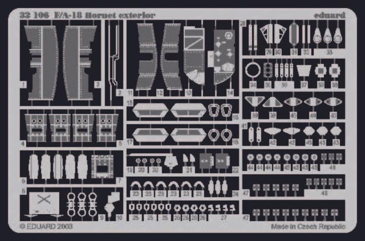 Actual product image Eduard F/A-18 Hornet Exterior for Academy Kits