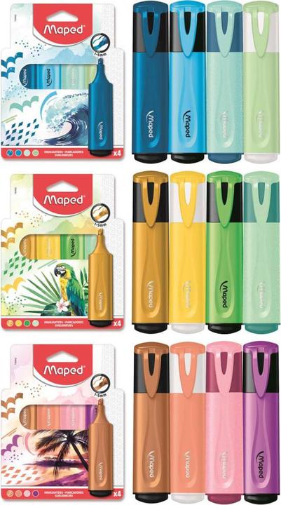 Actual product image Maped Highlighter Fluo Peps 4 pieces assorted themes (4x)