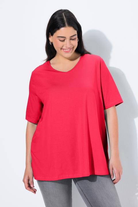 Produktbild Ulla Popken T-Shirt, A-Linie, V-Ausschnitt, Halbarm (58)