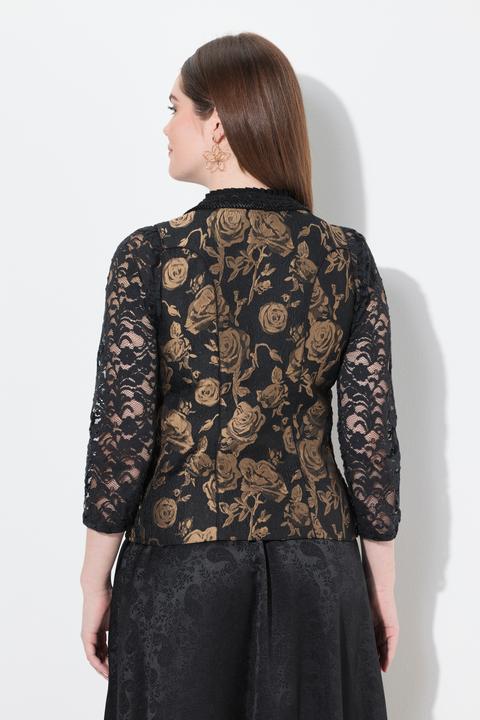 Actual product image Ulla Popken Trachten-Mieder, Slim, Carrée-Ausschnitt, Samt (44)
