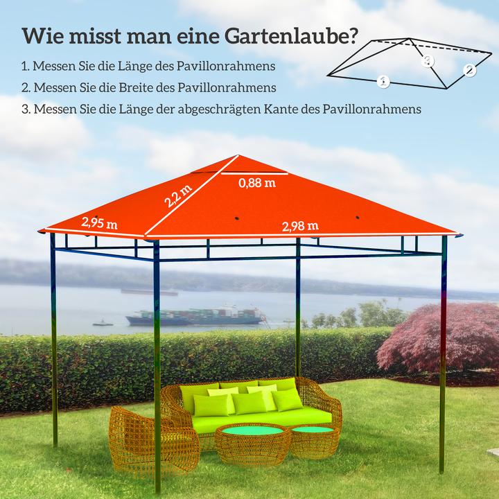 Immagine prodotto Outsunny Sostituzione del tetto del padiglione (300 cm, 300 cm)