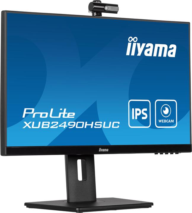 Immagine prodotto iiyama TFT XUB2490HSUC 60,4cm Webcam 24"/1920x1080/DP/HDMI/VGA/HDCP/USB (1920 x 1080 pixel, 24")