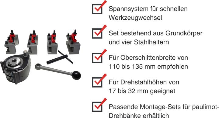 Actual product image Paulimot Schnellwechsel-Stahlhalter-Set, passend für "System Multifix", Grösse B
