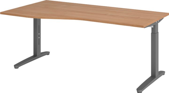 Immagine prodotto Escritorio Schreibtisch C-Fuss 180x100/80cm Nussbaum/G...