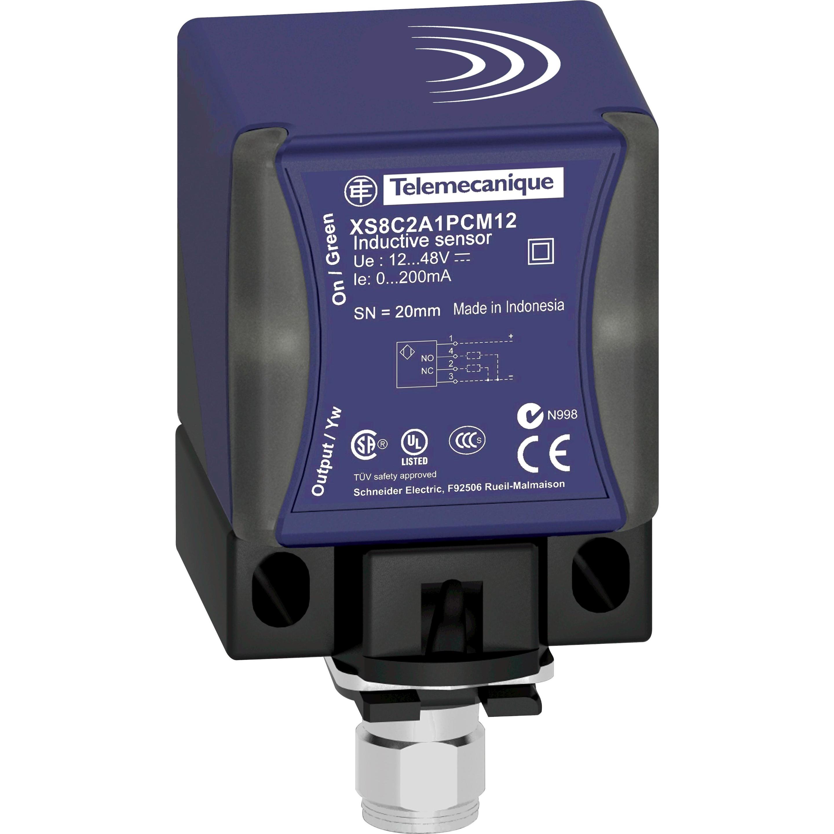 TE Sensors Inductive sensor, Sr 40mm, 1/2in conn (Schalter), Elektronikmodul