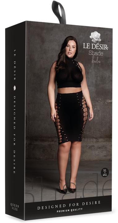 Produktbild Le Désir Kala XXXVII - Two Piece with Turtleneck, Crop Top and Skirt - Plus Size