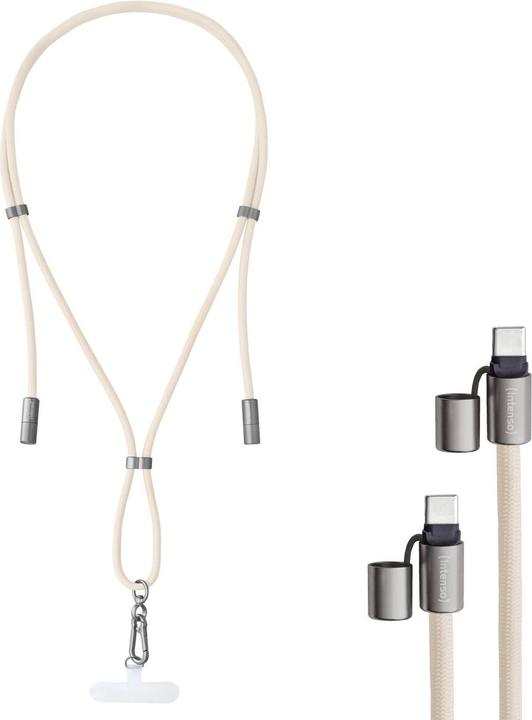 Produktbild Intenso Handykette als Lade- + Datenkabel USB-C bis 1,65m beige (1.65 m, USB 2.0, 60 W)