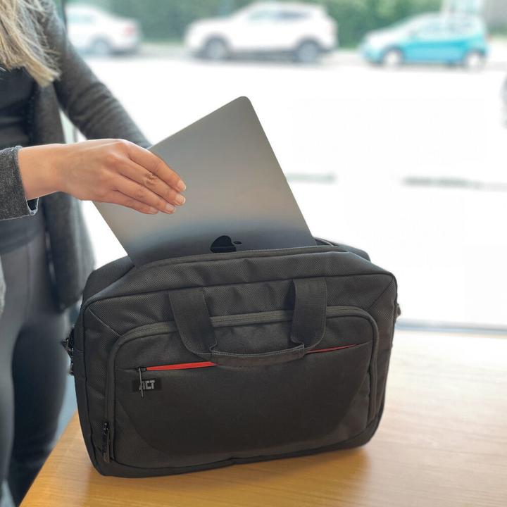 Immagine prodotto ACT Borsa a tracolla Suburb per laptop fino a 15,6", realizzata con bottiglie di plastica riciclate (15.60", Universale)