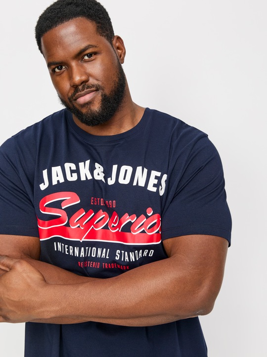 Produktbild Jack & Jones Jjelogo Tee Ss O-Neck 2 Col Aw24 S Pls (4XL)