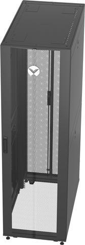Actual product image Vertiv VR Rack VR3100 rack cabinet 42U Freestanding rack Black, Transparent (19 inch rack)