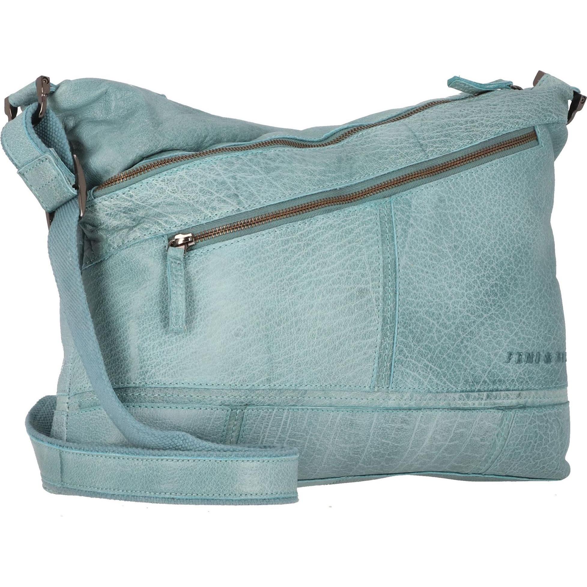 Thumbnail - Greenland Nature, Handtasche, Femi & Nine Umhängetasche Leder 37 cm, Türkis