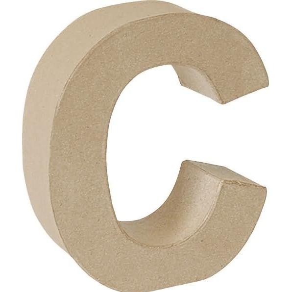 Knorr Prandell Pappmache 3D-Buchstabe C 17,5x16x5,5 cm natur