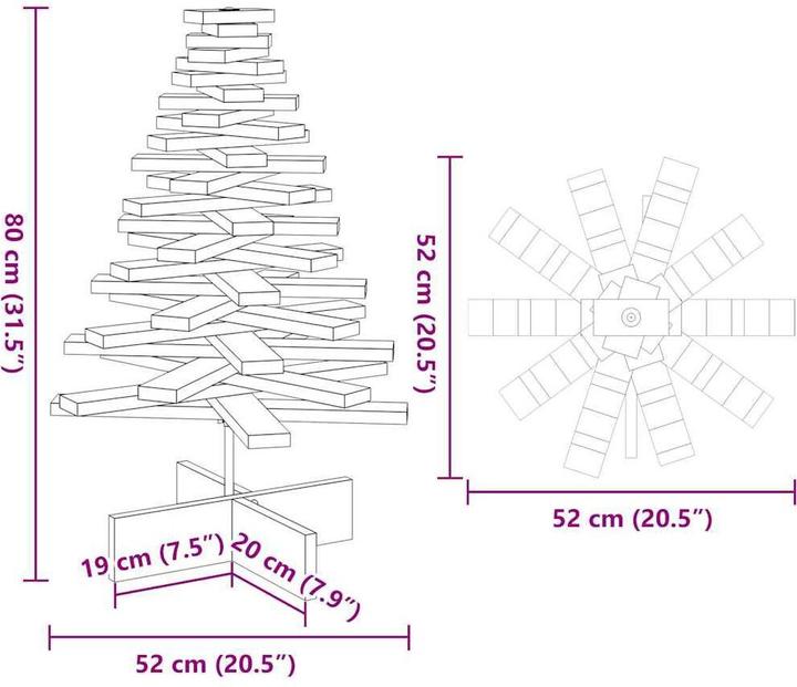 Immagine prodotto vidaXL Weihnachtsbaum Holz