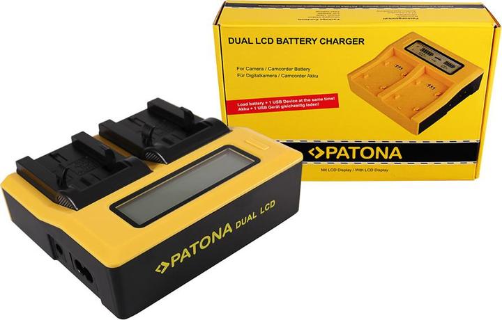 Produktbild Patona Dual LCD USB Ladegerät f. Kodak Klic-8000 DB-50 Easyshare Z1012 IS Z1085 IS Z1485 IS Z612 (Kamera Akku Ladegerät)