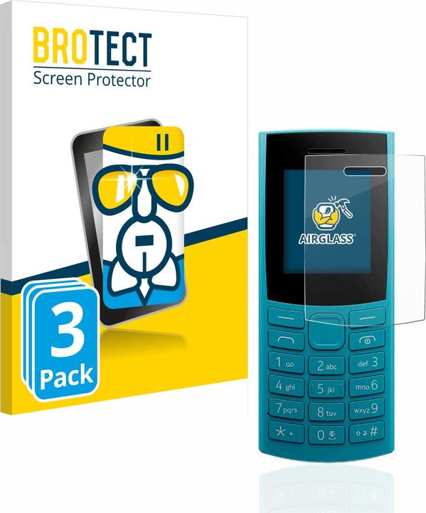 Produktbild BROTECT AirGlass Panzerglasfolie (3 Stück, Nokia 110 4G (2023))