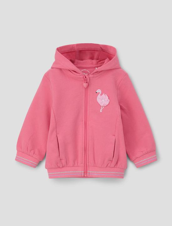 Produktbild s.Oliver Sweatshirt Jacke Sweatshirt-Jacke mit Flamingo-Detail (74)