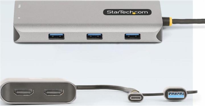 Image du produit StarTech COM USB-C & USB-A Multiport Adapter Dual HDMI 4K/1080p 3-Port USB Hub USB-C to A Dongle Min (USB-C, 3 Ports)