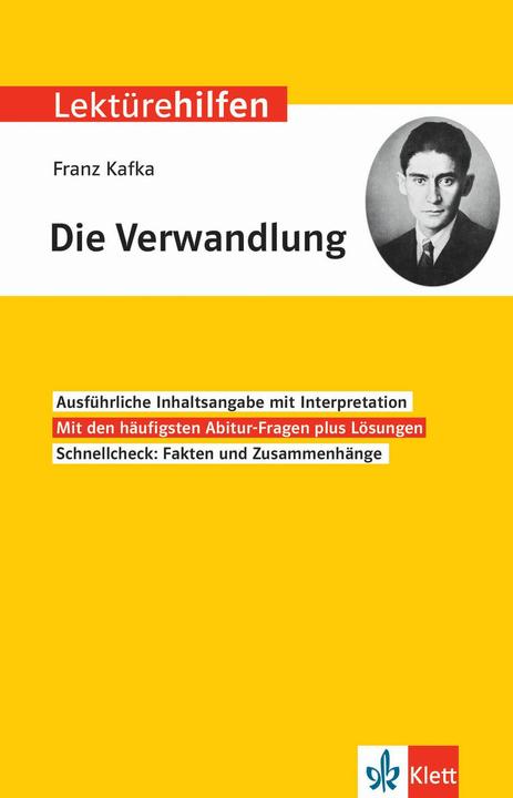 Produktbild Lektürehilfen Franz Kafka, 'Die Verwandlung'. Interpretationshilfe für Oberstufe und Abitur (Deutsch, Hellberg, WolfDieter, 2019)