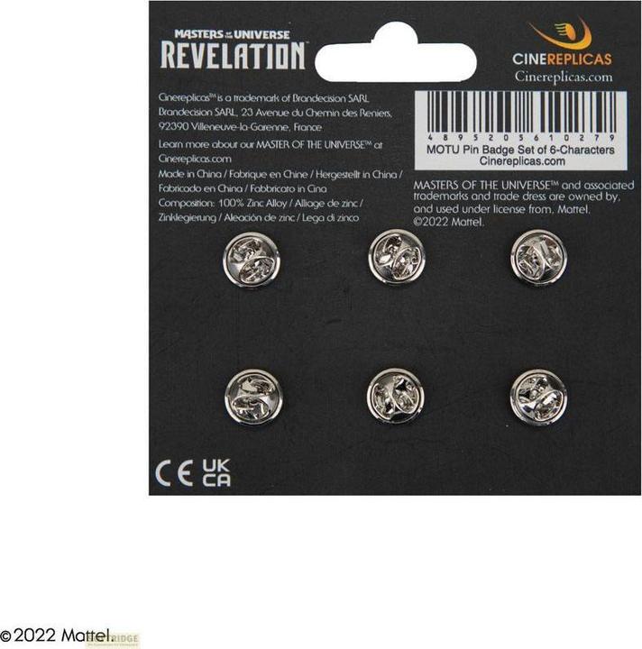 Produktbild Cinereplicas Masters of the Universe Ansteck-Buttons 6er-Pack Characters