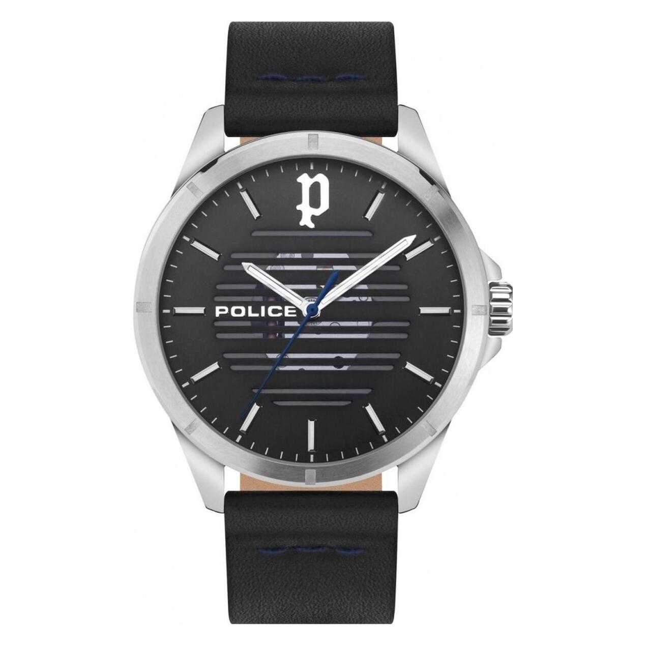 Police, Armbanduhr, PEWJA2204502, Schwarz, Grau, (Analoguhr, 46 mm)