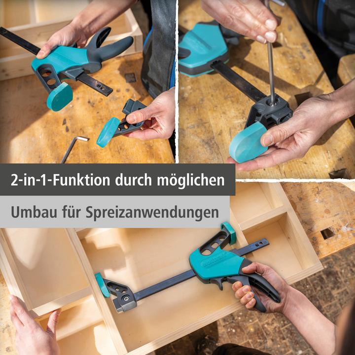 Produktbild wolfcraft 1 EHZ - Einhandzwinge Easy 75/300mm (300 mm)