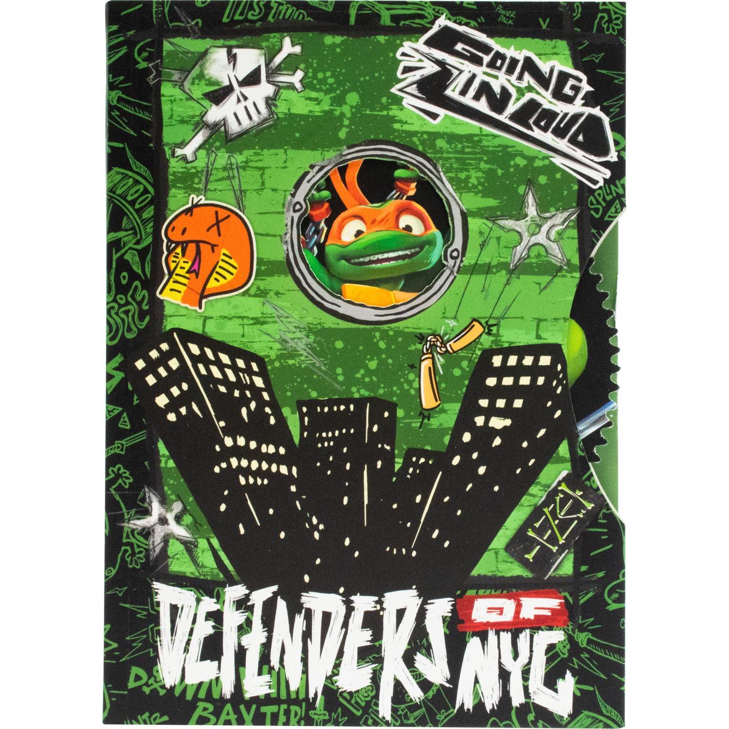 Thumbs Up, Heft + Block, TMNT - Notizbuch Spinner (A5, Liniert)