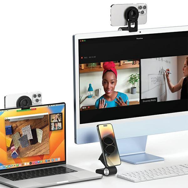 Productafbeelding Sodi Wielofunkcyjny uchwyt indukcyjny 3w1 do iMaca BM-330 biały/wit MagSafe