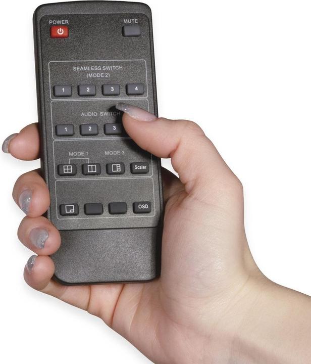 Image du produit LogiLink Commutateur HDMI 4x1 port, multiview, 4K/30 Hz, scaler, seamless, RC