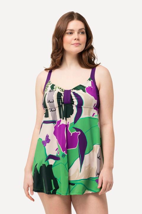Produktbild Ulla Popken Badekleid, Palmen, Softcups, Powermesh-Futter (54)